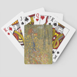 Baraja De Cartas Jardín de granja con crucifijo (por Gustav Klimt)