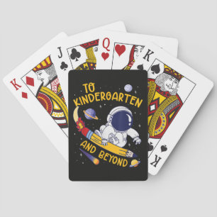 Baraja De Cartas Jardín de Infancia Y Más Allá Astronauta Regreso a