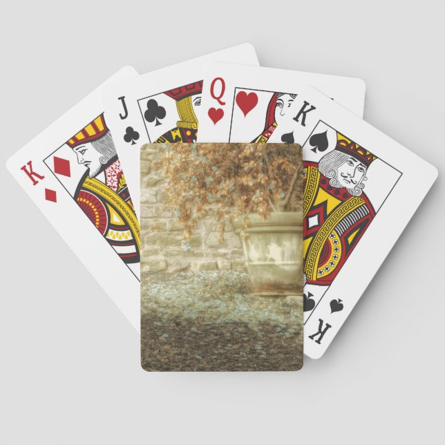 Baraja De Cartas Jardín de otoño rústico (Reverso)
