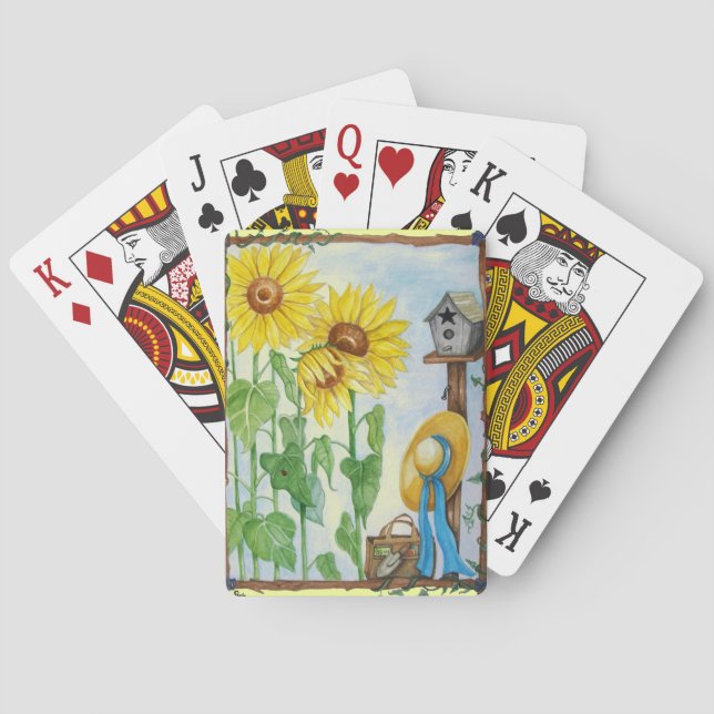 Baraja De Cartas Jardín del girasol (Reverso)
