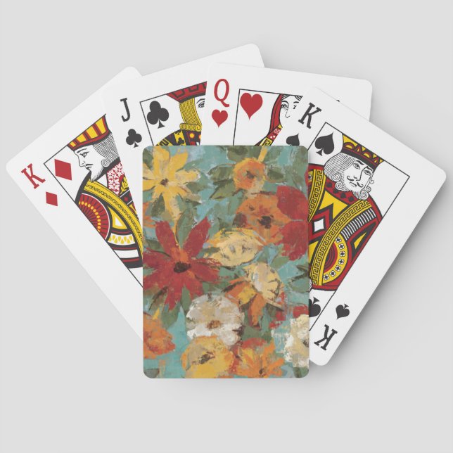 Baraja De Cartas Jardín expresivo brillante (Reverso)