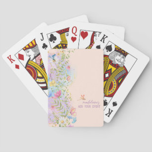 Baraja De Cartas Jardín Floral de Flores Silvestres Caprichosas par