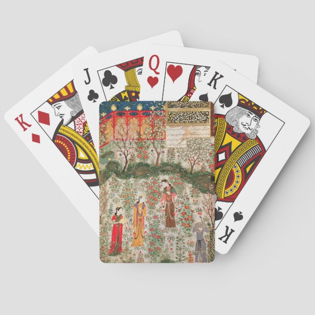 Baraja De Cartas Jardín persa, siglo XV (con papel) (Reverso)