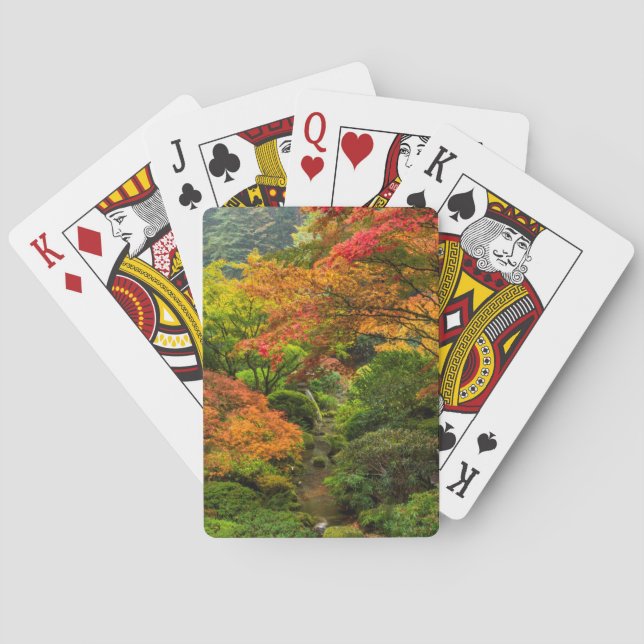 Baraja De Cartas Jardines Japoneses En Otoño En Portland, Oregón 2 (Reverso)