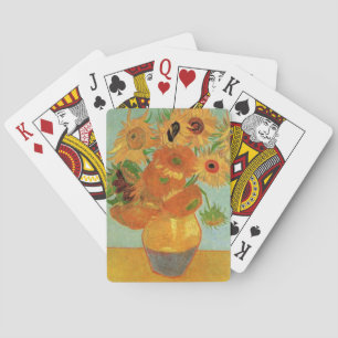 Baraja De Cartas Jarrón con doce girasoles de Vincent van Gogh