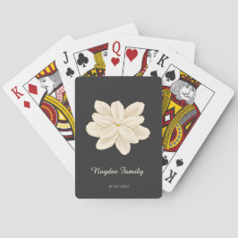 Baraja De Cartas Jasmine Flor Blanca Nombre Elegante