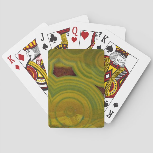 Baraja De Cartas Jasper Oceánico de Manchas Amarillas (Reverso)