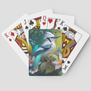 Baraja De Cartas Jay Crested Verde azulada Winged