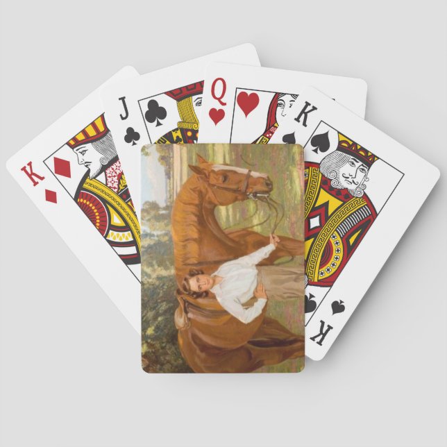 Baraja De Cartas Jazmín el caballo (por Algernon Talmage) (Reverso)