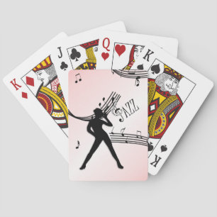 Baraja De Cartas Jazz Dance Pink Music Bicycle Cards