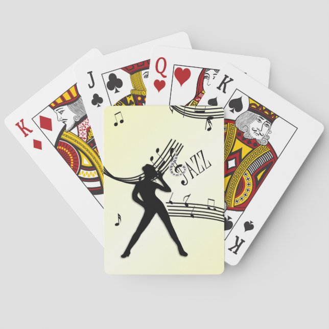 Baraja De Cartas Jazz Dance Yellow Music Bicycle Cards (Reverso)