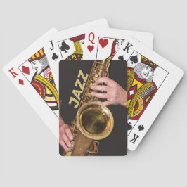 Baraja De Cartas Jazzman juega al saxofón del oro