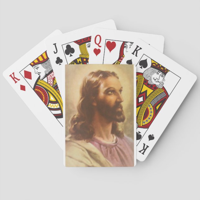Baraja De Cartas Jefe de Cristo por Warner Sallman (Reverso)
