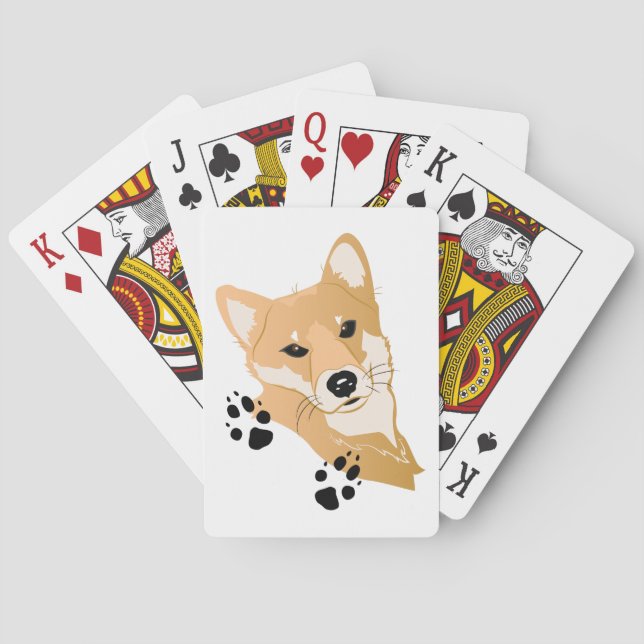 Baraja De Cartas Jefe de Shiba Inu (Reverso)