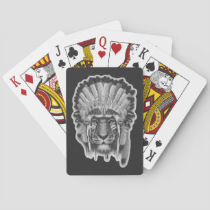 Baraja De Cartas Jefe de tigre nativo americano
