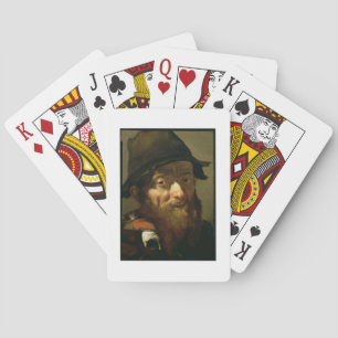 Baraja De Cartas Jefe de un anciano, detalle del retrato de un viej