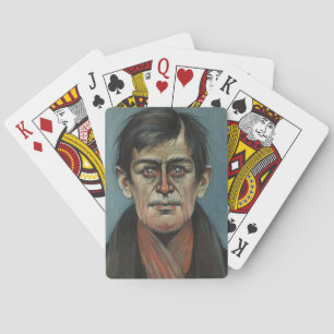 Baraja De Cartas Jefe de un hombre con ojos rojos (por L.S. Lowry)