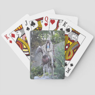 Baraja De Cartas Jefe nativo americano indio con imagen de caballo