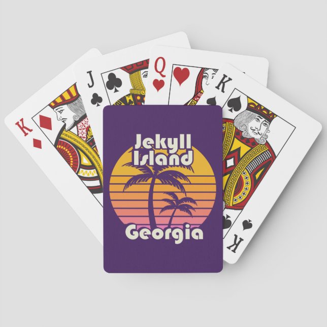 Baraja De Cartas Jekyll Island Beach Georgia (Reverso)