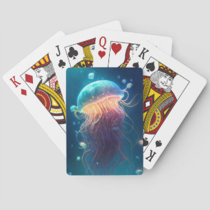 Baraja De Cartas Jelly Fish Animal Portrait Painting Wildlife Ocean