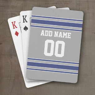 Baraja De Cartas Jersey de equipo con nombre y número de encargo