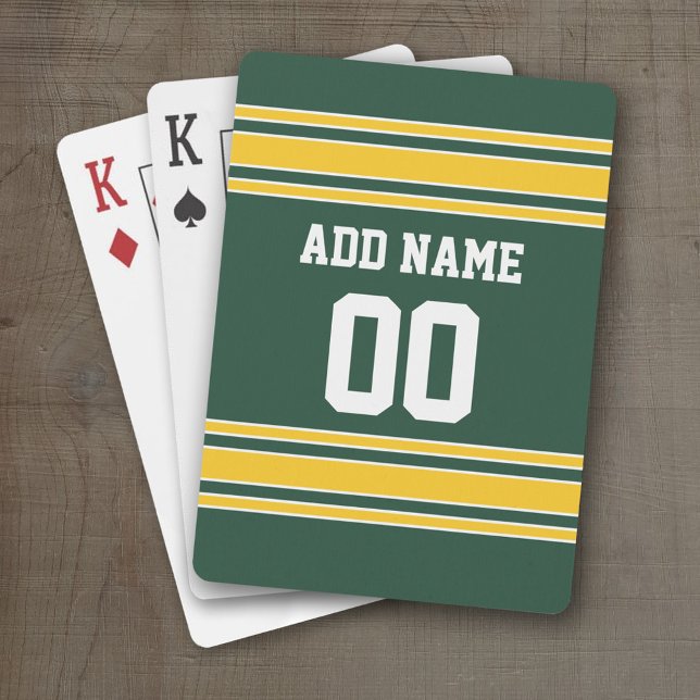 Baraja De Cartas Jersey de fútbol con número de nombre personalizad (Personalized Playing Cards - Sports Jersey Design)