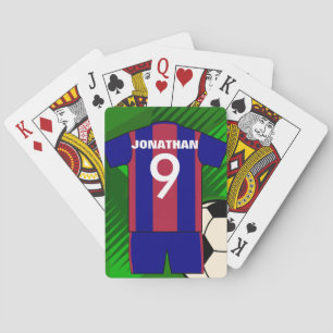 Baraja De Cartas Jersey de fútbol personalizado y pelota