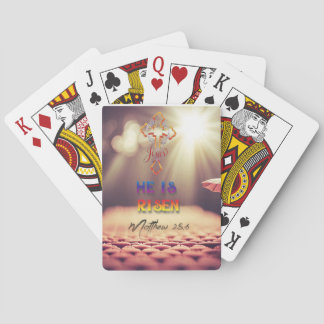 Baraja De Cartas Jesucristo Cruz Dorada Se Levanta Mateo 28:6