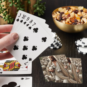Baraja De Cartas Jesús Caminando entre su rebaño