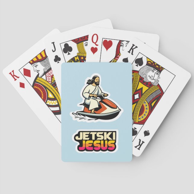 Baraja De Cartas Jesús de la moto acuática (Reverso)