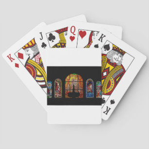 Baraja De Cartas jesús de vidrio manchado