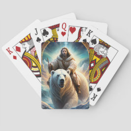Baraja De Cartas Jesús en un oso polar
