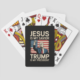 Baraja De Cartas Jesús Es Mi Salvador Trump Es Mi Presidente 47 EE.