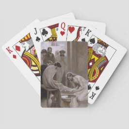 Baraja De Cartas Jesús lavando los pies de sus discípulos