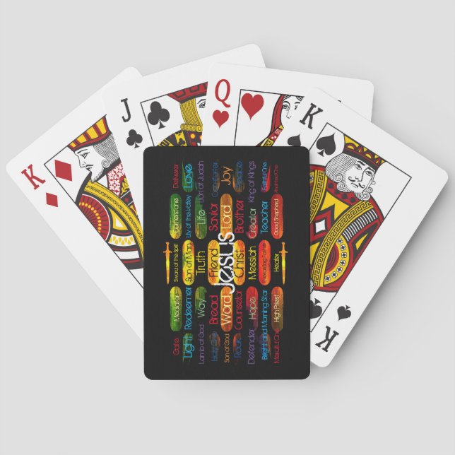 Baraja De Cartas Jesus Names Multi-color (Reverso)