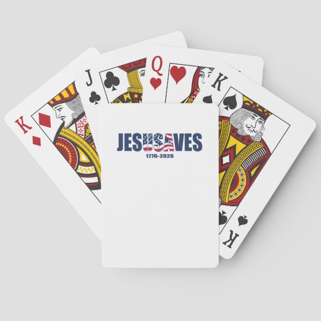 Baraja De Cartas Jesús salva EE. UU. (Reverso)