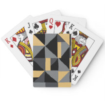 Jeu de Cartes/Poker Géométrique -  Noir et Or