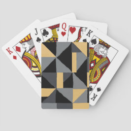 Baraja De Cartas Jeu de Cartes/Poker Géométrique -  Noir et Or