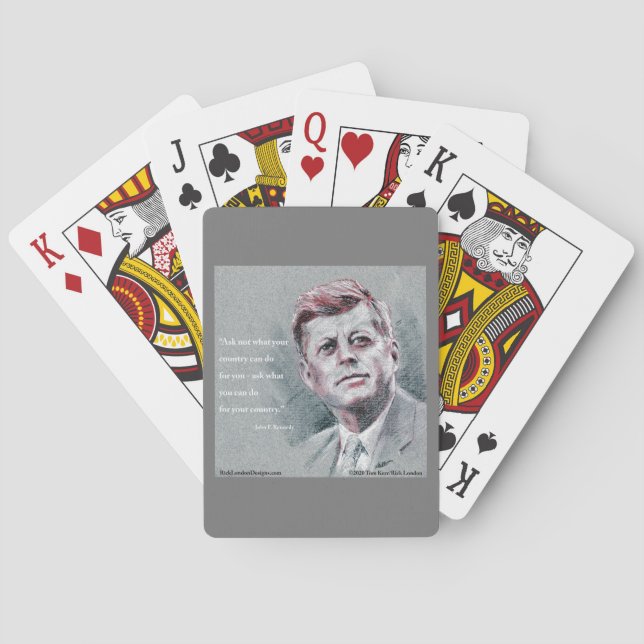 Baraja De Cartas JFK & cita (Reverso)