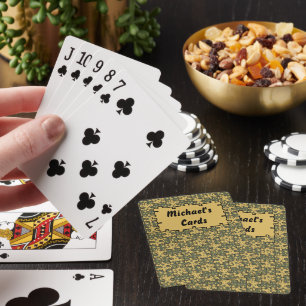 Baraja De Cartas Jigsaw Stars cipress texto personalizado amarillo 