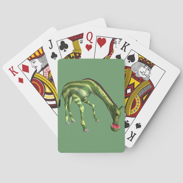 Baraja De Cartas Jirafa comiendo sandía (Reverso)