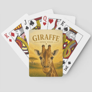Baraja De Cartas Jirafa Vida Silvestre en el Veld Abierto
