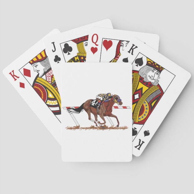 Baraja De Cartas Jockey Sobre Caballo De Raza (Reverso)