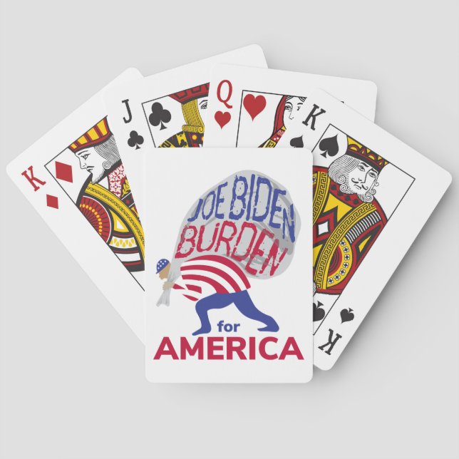 Baraja De Cartas Joe Biden Carga para América (Reverso)