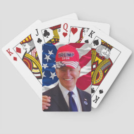 Baraja De Cartas Joe biden Con Un Gorra De Trump