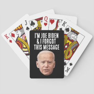 BARAJA DE CARTAS JOE BIDEN FUNNY OLVIDÓ LAS TARJETAS DE JUEGO DE ME