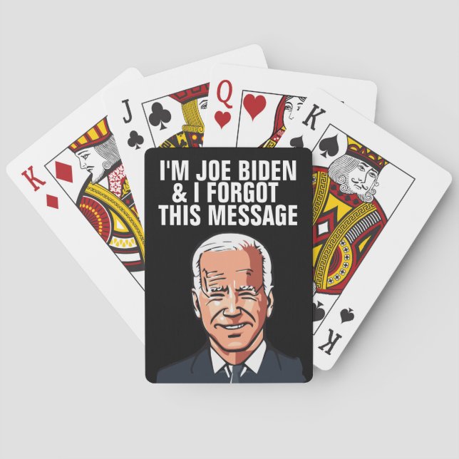 BARAJA DE CARTAS JOE BIDEN FUNNY OLVIDÓ LAS TARJETAS DE JUEGO DE ME (Reverso)