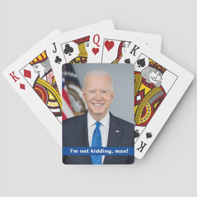 Baraja De Cartas Joe Biden, no estoy bromeando, hombre! (Reverso)