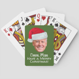 Baraja De Cartas Joe Biden Santa Hat - Vamos Hombre Feliz Navidad