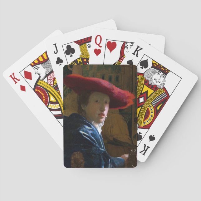Baraja De Cartas Johannes Vermeer - Chica con un Gorra rojo (Reverso)